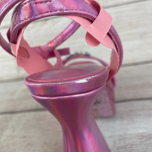 Aldo X Barbie Party 650 Womens Sz 6B Platform Sandals Heels Pink - Picture 11 of 12